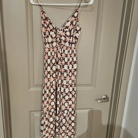 Loft Floral Pink and Brown Maxi Dress 2p Will Take Best Offer - Picture 4 of 5